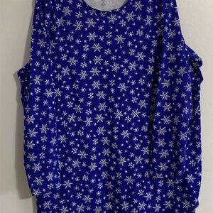 Woman Within Plus Size 22/24‎ Blue Animal Print Blouse Casual Winter